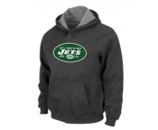 New York Jets Logo Pullover Hoodie D.Grey