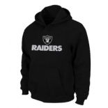 Oakland Raiders Authentic Logo Pullover Hoodie Black