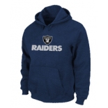 Oakland Raiders Authentic Logo Pullover Hoodie D.Blue