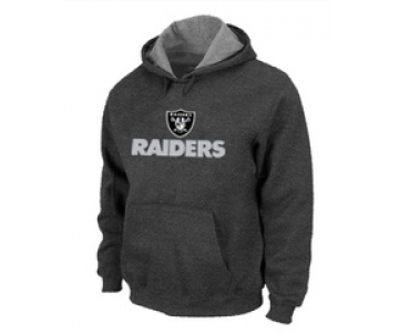 Oakland Raiders Authentic Logo Pullover Hoodie D.Grey