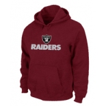 Oakland Raiders Authentic Logo Pullover Hoodie RED