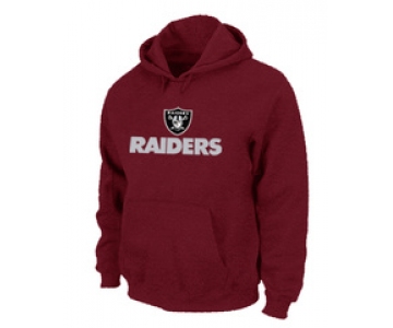 Oakland Raiders Authentic Logo Pullover Hoodie RED