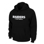 Oakland Raiders Authentic font Pullover Hoodie Black