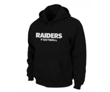 Oakland Raiders Authentic font Pullover Hoodie Black