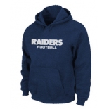 Oakland Raiders Authentic font Pullover Hoodie D.Blue