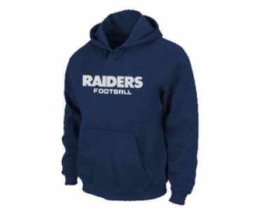 Oakland Raiders Authentic font Pullover Hoodie D.Blue