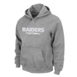 Oakland Raiders Authentic font Pullover Hoodie Grey