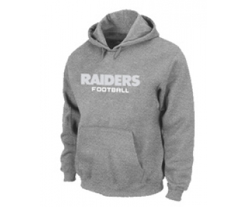 Oakland Raiders Authentic font Pullover Hoodie Grey