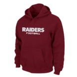 Oakland Raiders Authentic font Pullover Hoodie Red