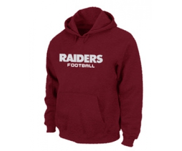 Oakland Raiders Authentic font Pullover Hoodie Red