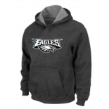 Philadelphia Eagles Authentic Logo Pullover Hoodie D.Grey