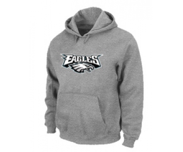 Philadelphia Eagles Authentic Logo Pullover Hoodie Grey