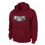 Philadelphia Eagles Authentic Logo Pullover Hoodie RED