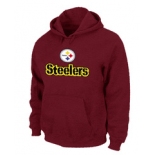 Pittsburgh Steelers Authentic Logo Pullover Hoodie RED