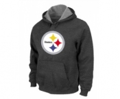 Pittsburgh Steelers Logo Pullover Hoodie D.Grey