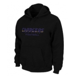 San Diego Charger Authentic font Pullover Hoodie Black