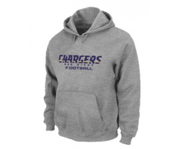 San Diego Charger Authentic font Pullover Hoodie Grey