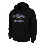 San Diego Charger Heart & Soul Pullover Hoodie Black