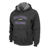 San Diego Charger Heart & Soul Pullover Hoodie D.Grey