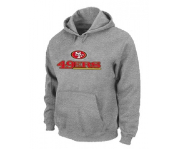 San Francisco 49ers Authentic Logo Pullover Hoodie Grey