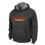 San Francisco 49ers Authentic font Pullover Hoodie D.Grey