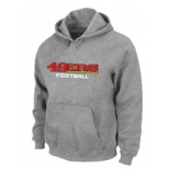 San Francisco 49ers Authentic font Pullover Hoodie Grey