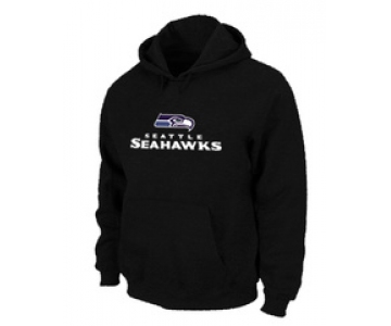 Seattle Seahawks Authentic Logo Pullover Hoodie Black