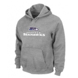 Seattle Seahawks Authentic Logo Pullover Hoodie Grey