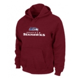 Seattle Seahawks Authentic Logo Pullover Hoodie RED