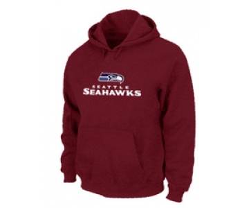 Seattle Seahawks Authentic Logo Pullover Hoodie RED