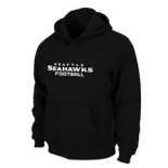 Seattle Seahawks Authentic font Pullover Hoodie Black