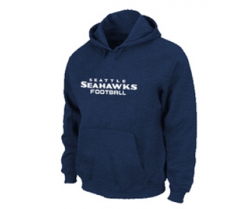 Seattle Seahawks Authentic font Pullover Hoodie D.Blue