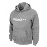 Seattle Seahawks Authentic font Pullover Hoodie Grey