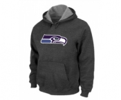 Seattle Seahawks Logo Pullover Hoodie D.Grey