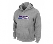 Seattle Seahawks Logo Pullover Hoodie Grey