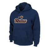 St. Louis Rams Authentic Logo Pullover Hoodie D.Blue