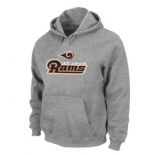 St. Louis Rams Authentic Logo Pullover Hoodie Grey