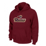 St. Louis Rams Authentic Logo Pullover Hoodie RED