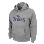 Tennessee Titans Authentic Logo Pullover Hoodie Grey