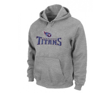 Tennessee Titans Authentic Logo Pullover Hoodie Grey