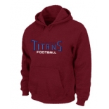 Tennessee Titans Authentic font Pullover Hoodie Red