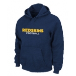 Washington Red Skins Authentic font Pullover Hoodie D.Blue