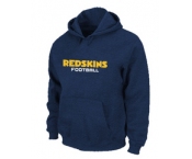 Washington Red Skins Authentic font Pullover Hoodie D.Blue