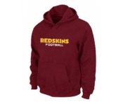 Washington Red Skins Authentic font Pullover Hoodie Red