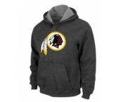 Washington Red Skins Logo Pullover Hoodie D.Grey