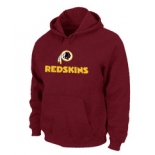 Washington Redskins Authentic Logo Pullover Hoodie RED