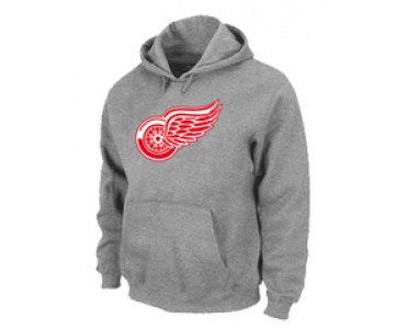 NHL Detroit Red Wings Big & Tall Logo Pullover Hoodie Grey