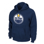 NHL Edmonton Oilers Big & Tall Logo Pullover Hoodie D.Blue