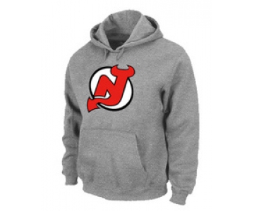 NHL New Jersey Devils Big & Tall Logo Pullover Hoodie Grey