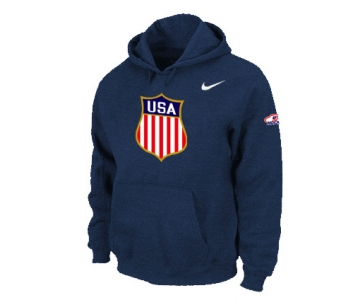 NHL winter Olympics USA Flag Pullover Hoodie D.Blue